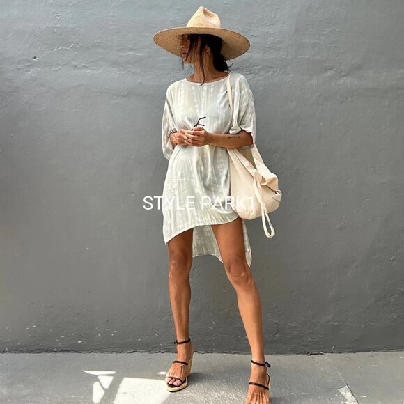 STYLE PARK TIE DYE SHORT BEACH DRESS - ONE SIZE - BNWT - Picture 7 of 8